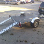Přívěsný vozík na přepravu čtyřkolek, celková hmotnost 750 kg, nebržděný